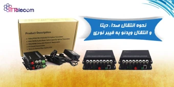 نحوه انتقال صدا و دیتا و انتقال ویدئو به فیبر نوری